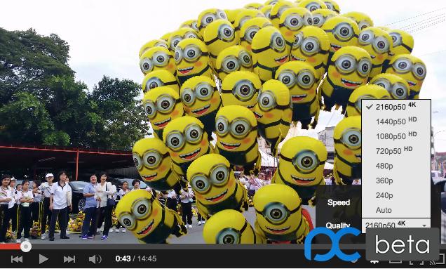 YouTube測試4K視頻播放還將推4K視頻搜索